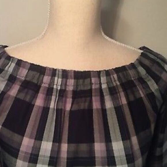 NWOT! Knox Rose Plaid Cold Shoulder Tunic Dress! - Picture 8 of 9